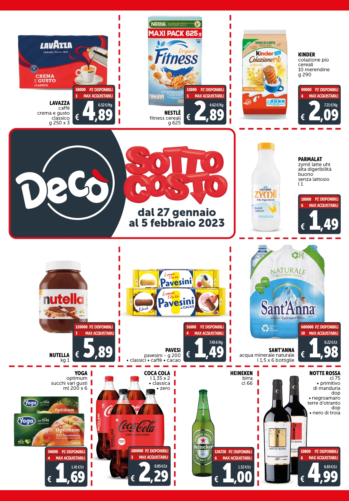 Deco Supermercati - Sottocosto dal 26 Gennaio al 5 Febbraio e Tante Altre  Offerte Valide fino al 6 Febbraio 2023